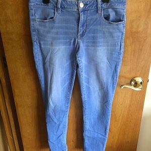 Bright blue washed denim